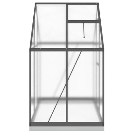 Växthus med ram antracit 169x114x202 cm aluminium