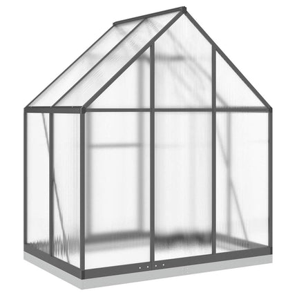 Växthus med ram antracit 169x114x202 cm aluminium