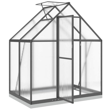 Växthus med ram antracit 169x114x202 cm aluminium