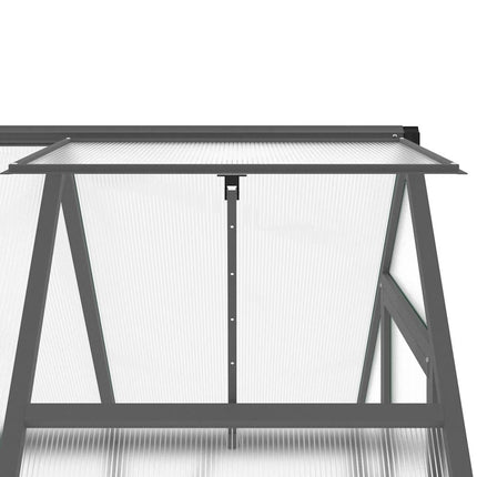 Växthus med ram antracit 169x114x202 cm aluminium