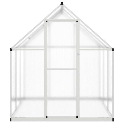 Växthus med ram silver 169x169x195 cm aluminium