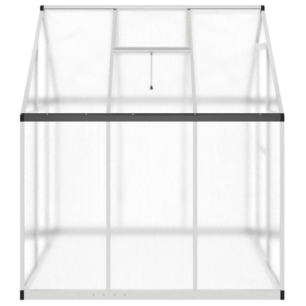 Växthus med ram silver 169x169x195 cm aluminium