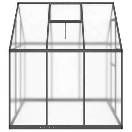 Växthus med ram antracit 169x169x195 cm aluminium