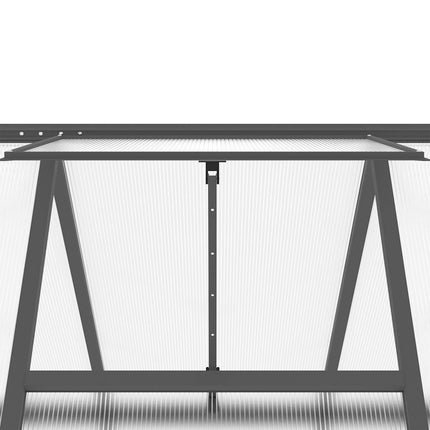 Växthus med ram antracit 169x169x195 cm aluminium