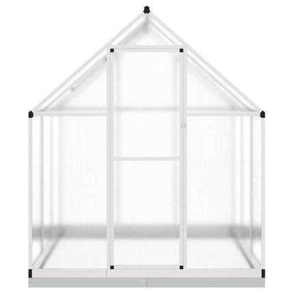 Växthus med ram silver 169x169x202 cm aluminium