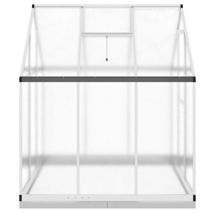 Växthus med ram silver 169x169x202 cm aluminium