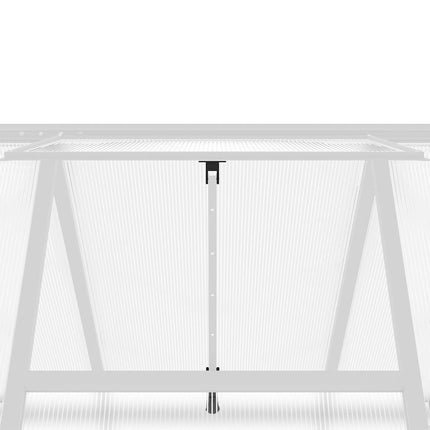 Växthus med ram silver 169x169x202 cm aluminium