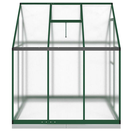 Växthus med ram grön 169x169x202 cm aluminium