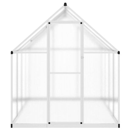 Växthus med ram silver 224x169x195 cm aluminium