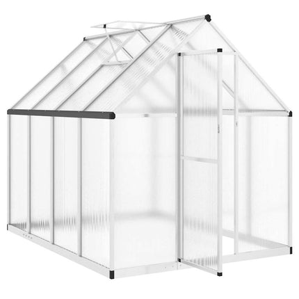 Växthus med ram silver 224x169x195 cm aluminium