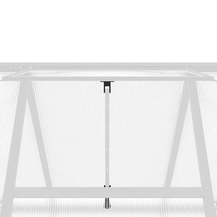Växthus med ram silver 224x169x195 cm aluminium