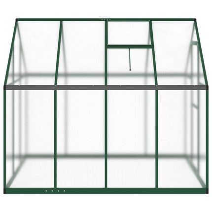 Växthus med ram grön 224x169x195 cm aluminium