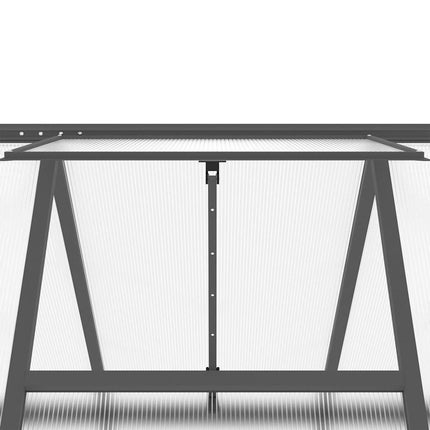 Växthus med ram antracit 224x169x195 cm aluminium