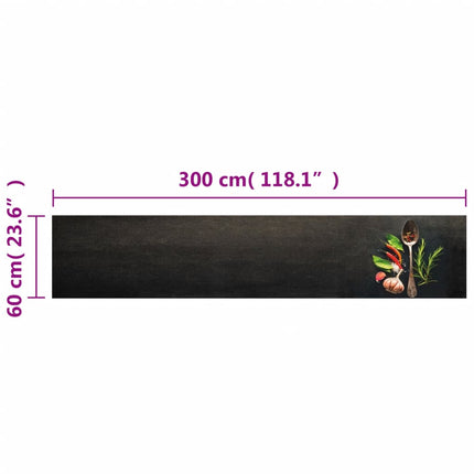 Köksmatta maskintvättbar kryddor 60x300 cm sammet
