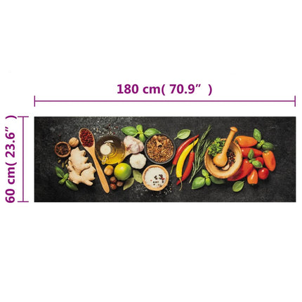 Köksmatta maskintvättbar kryddor 60x180 cm sammet