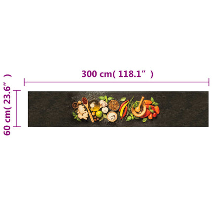Köksmatta maskintvättbar kryddor 60x300 cm sammet