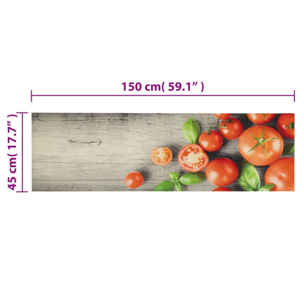 Köksmatta maskintvättbar tomater 45x150 cm sammet