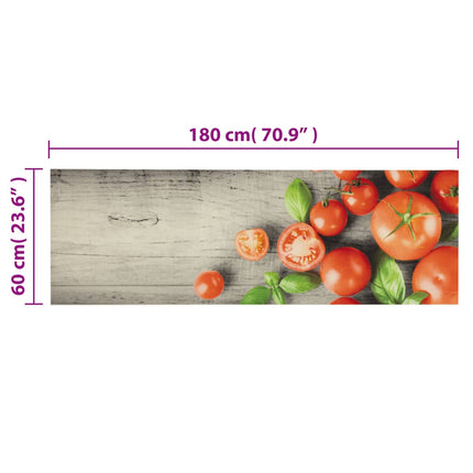 Köksmatta maskintvättbar tomater 60x180 cm sammet