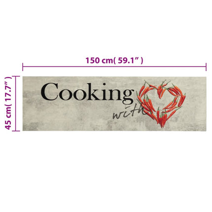 Köksmatta maskintvättbar cooking peppar 45x150 cm sammet