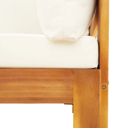 Loungegrupp för trädgården med dynor 6 delar massivt akaciaträ
