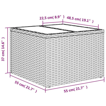 9 delar trädgårdssoffgrupp med dynor brun polyrotting