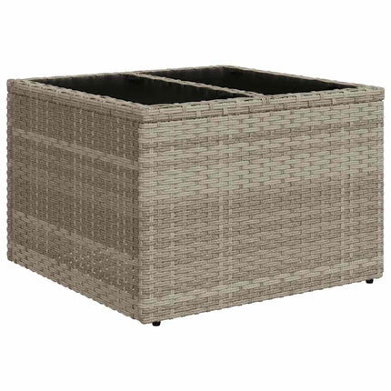 Trädgårdssoffset med dynor 7 delar ljusgrå konstrotting