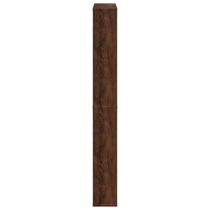 Skoskåp med spegel 4 skåp brun ek 63x17x134 cm