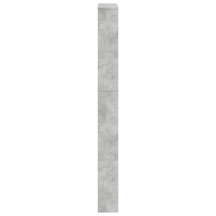 Skoskåp med 5 skåp betonggrå 63x17x169,5 cm