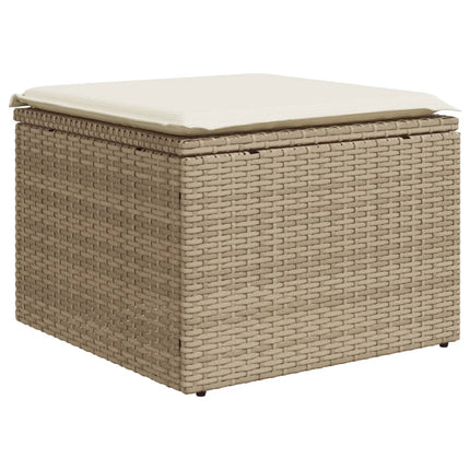 Soffgrupp för trädgården med dynor 5 delar beige konstrotting