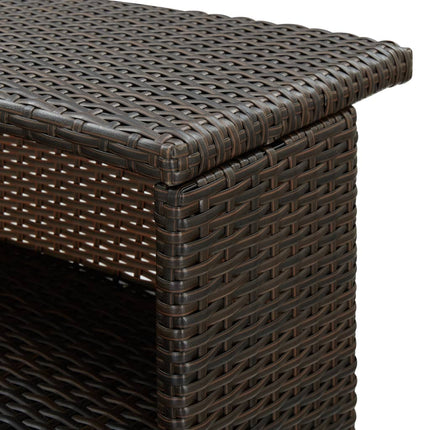 Bargrupp för trädgården 5 delar med dynor brun konstrottning