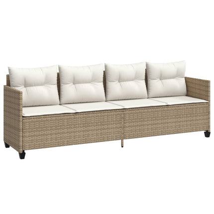 Soffgrupp för trädgården med dynor 5 delar beige konstrotting