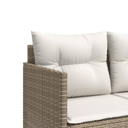 Soffgrupp för trädgården med dynor 5 delar beige konstrotting
