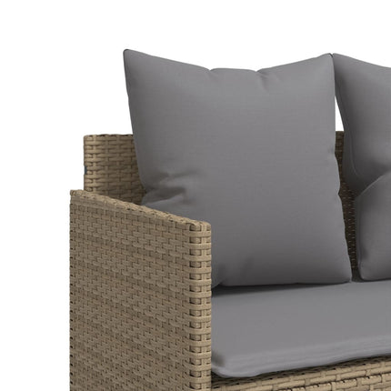 Soffgrupp för trädgården med dynor 5 delar beige konstrotting