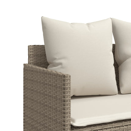 Soffgrupp för trädgården med dynor 5 delar beige konstrotting
