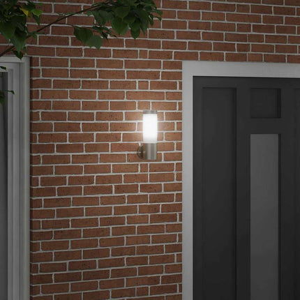 Utomhus vägglampa Silver 12 x 8,5 x 27 cm.