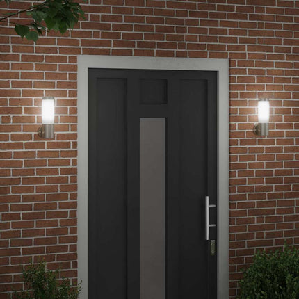Utomhus vägglampa 2 pcs Silver 12 x 8,5 x 27 cm.