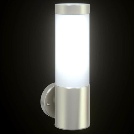 Utomhus vägglampa 2 pcs Silver 12 x 8,5 x 27 cm.
