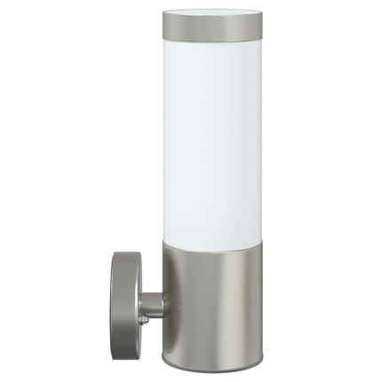 Utomhus vägglampa 2 st Silver 12 x 8,5 x 27 cm.