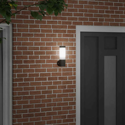 Utomhus vägglampa Svart 12 x 8,5 x 27 cm.