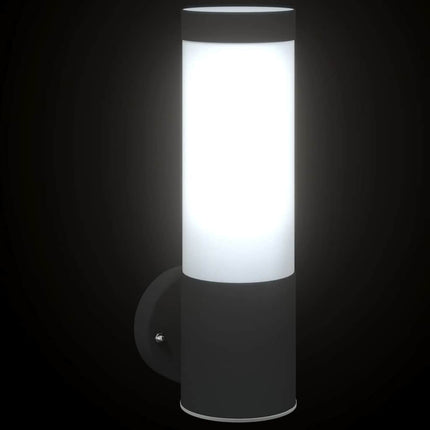 Utomhus vägglampa Svart 12 x 8,5 x 27 cm.