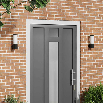 Utomhus vägglampa 2 pcs Svart 12 x 8,5 x 27 cm.