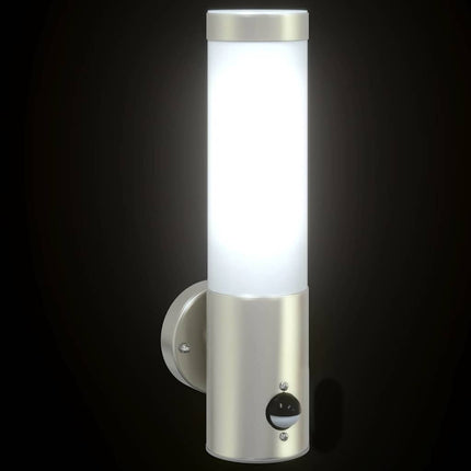 Utomhus vägglampa Silver 12 x 8,5 x 29 cm.