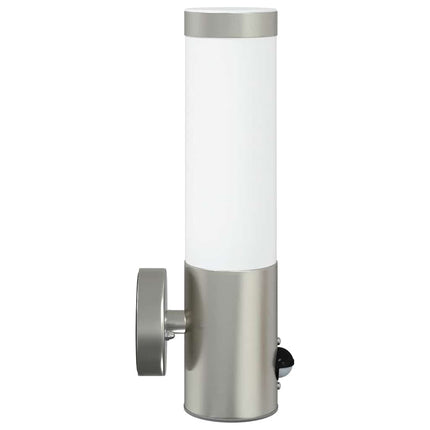 Utomhus vägglampa 2 st Silver 12 x 8,5 x 29 cm.