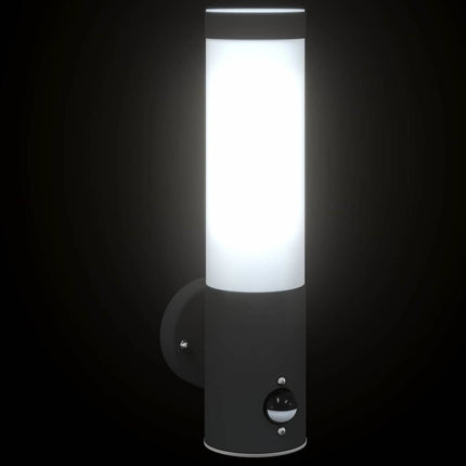 Utomhus vägglampa Svart 12 x 8,5 x 29 cm.