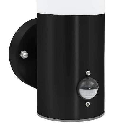Utomhus vägglampa 2 pcs Svart 12 x 8,5 x 29 cm.