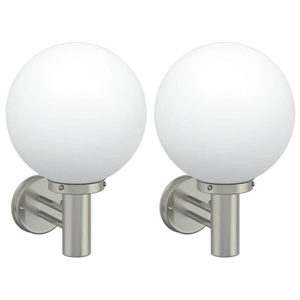 Utomhus vägglampa 2 st Silver 28 x 25 x 38 cm