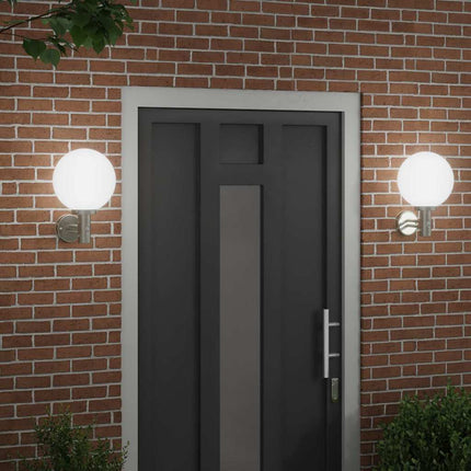 Utomhus vägglampa 2 pcs Silver 28 x 25 x 38 cm