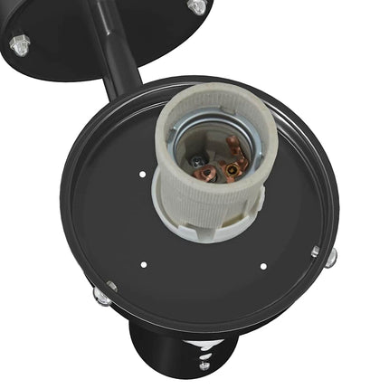 Utomhus vägglampa 2 pcs Svart 28 x 25 x 38 cm