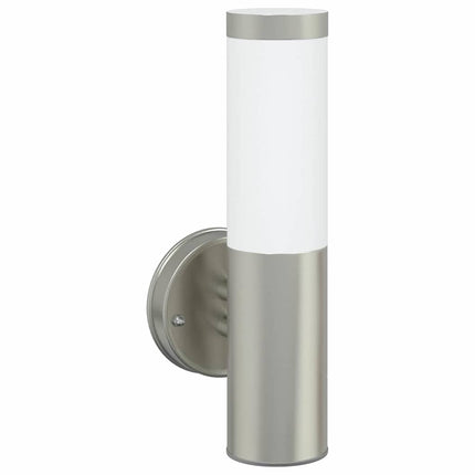 Utomhus vägglampa 2 pcs Silver 15 x 7,5 x 33 cm