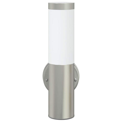 Utomhus vägglampa 2 pcs Silver 15 x 7,5 x 33 cm